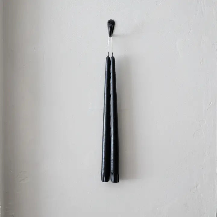 Taper Candles - Pair Charcoal