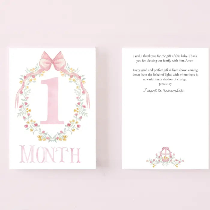 Baby Milestone Cards - Girl